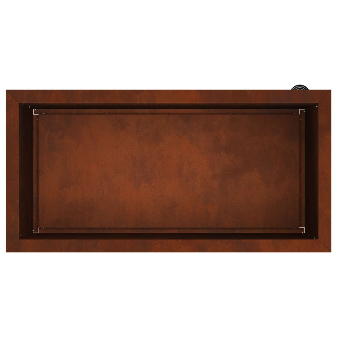 Plantekasse med LED Rusten 40 x 80 x 40 cm Cortenstål