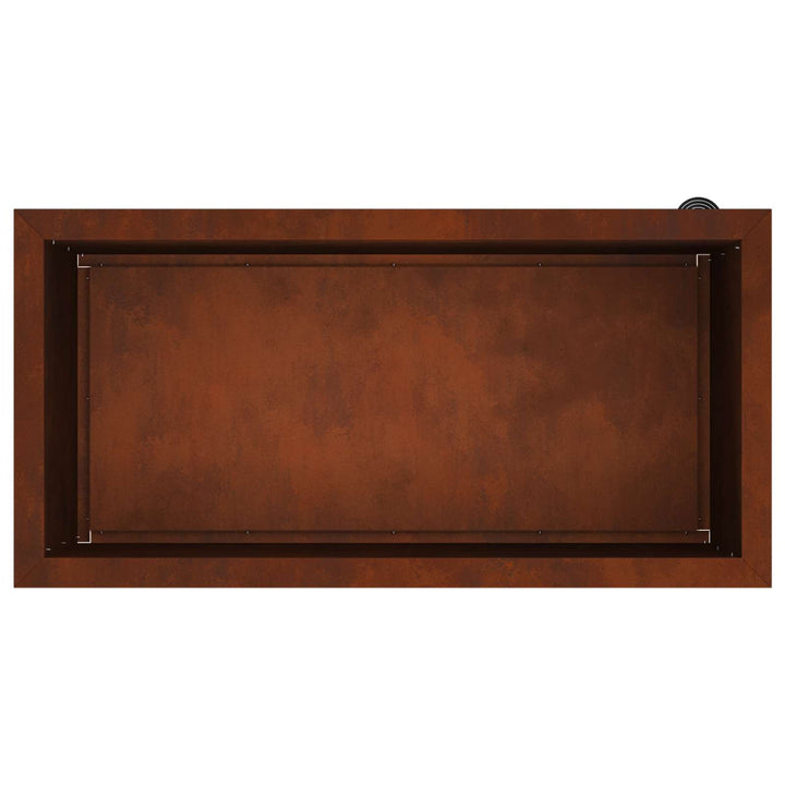 Plantekasse med LED Rusten 40 x 80 x 40 cm Cortenstål