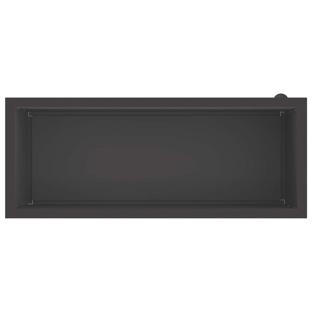 Plantekasse med LED 2 stk. Sort 40 x 100 x 40 cm Stål