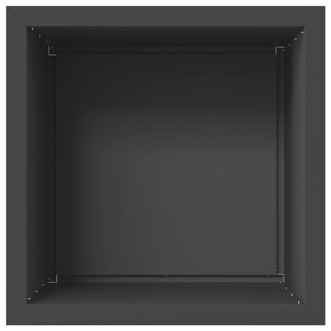 Plantekasse med LED 2 stk. Sort 50 × 50 × 48 cm Stål
