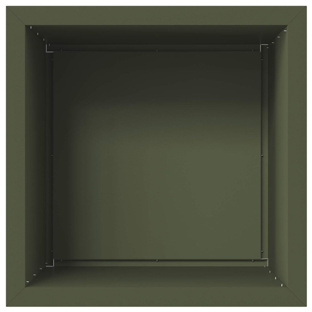 Plantekasse med LED Olivengrøn 50 × 50 × 48 cm Stål