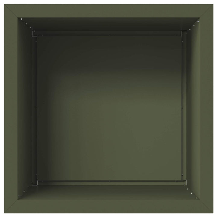 Plantekasse med LED Olivengrøn 50 × 50 × 48 cm Stål