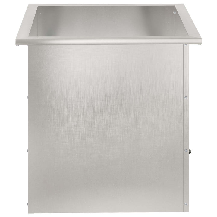 Plantekasse med LED Sølv 50 × 50 × 48 cm Rustfrit stål