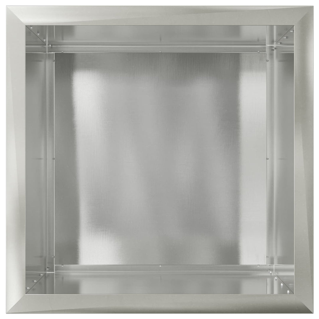 Plantekasse med LED Sølv 50 × 50 × 48 cm Rustfrit stål