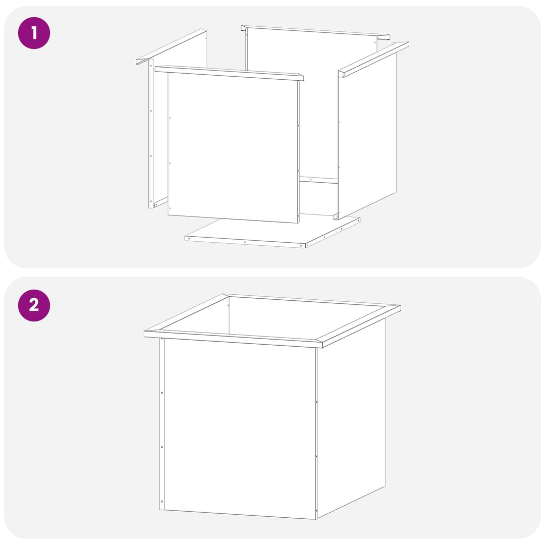 Plantekasse med LED Sort 50 x 60 x 48 cm Stål