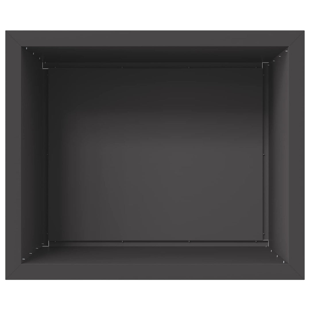 Plantekasse med LED Sort 50 x 60 x 48 cm Stål