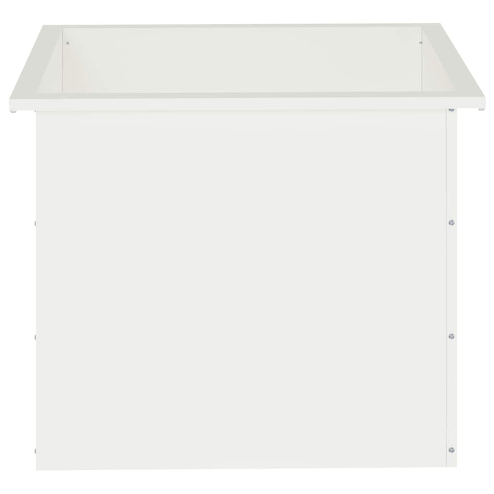 Plantekasse med LED Hvid 50 x 60 x 48 cm Stål