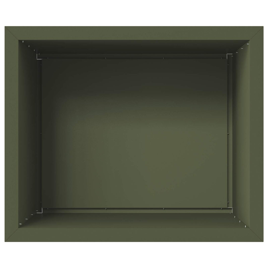 Plantekasse med LED Olivengrøn 50 x 60 x 48 cm Stål