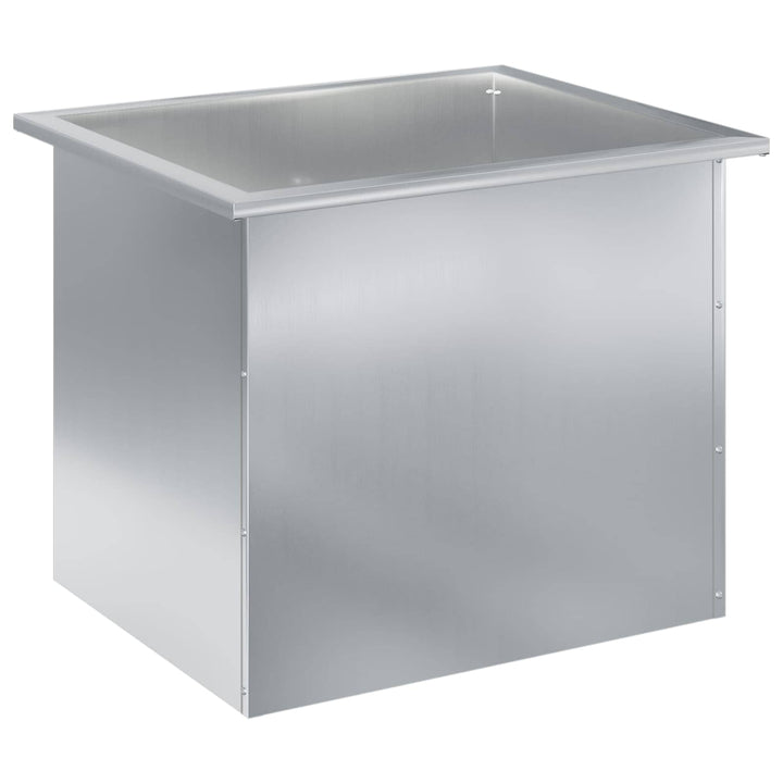 Plantekasse med LED Sølv 50 x 60 x 48 cm Galvaniseret stål