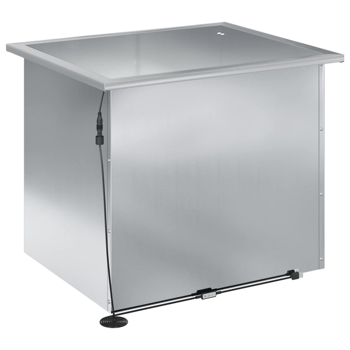 Plantekasse med LED Sølv 50 x 60 x 48 cm Galvaniseret stål