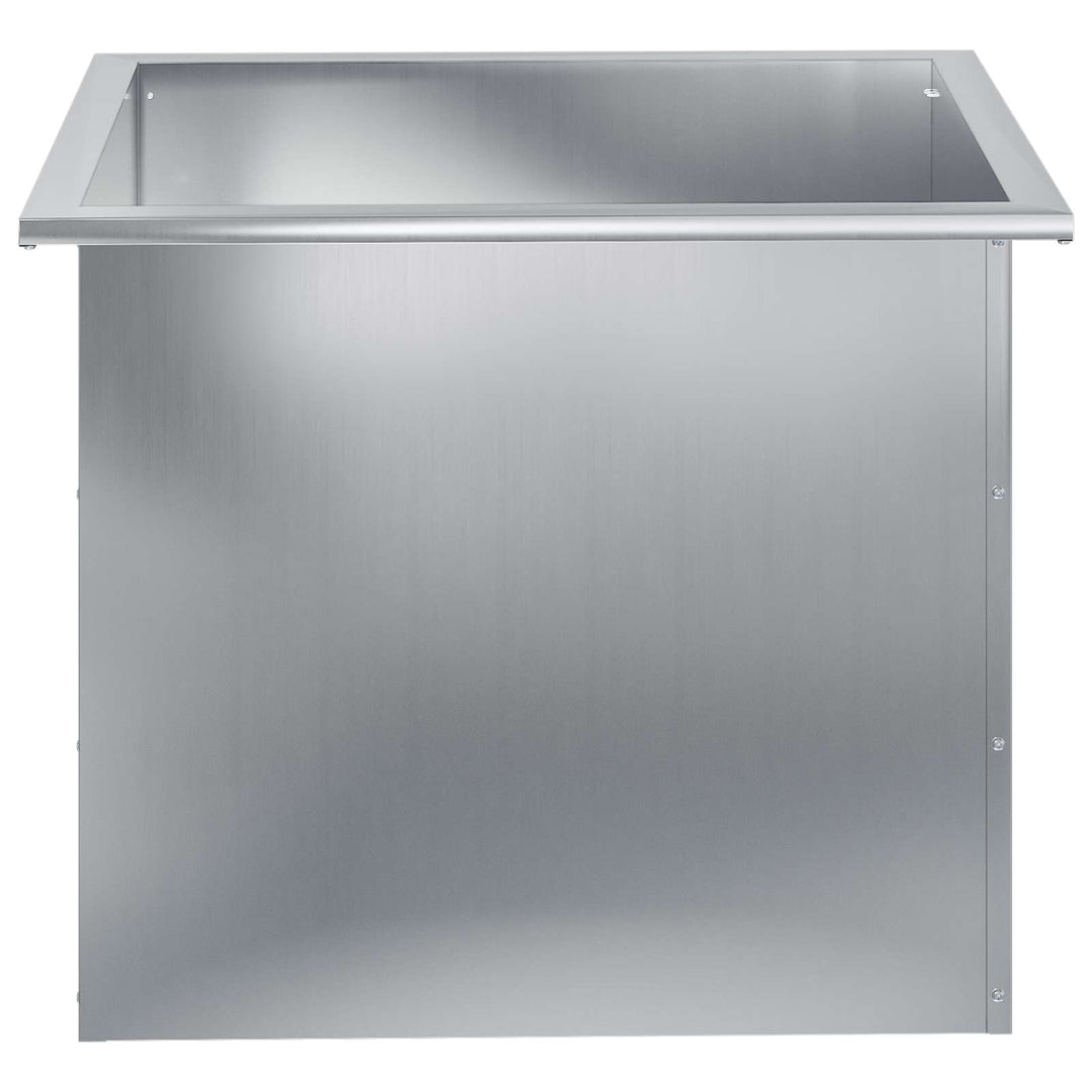 Plantekasse med LED Sølv 50 x 60 x 48 cm Galvaniseret stål