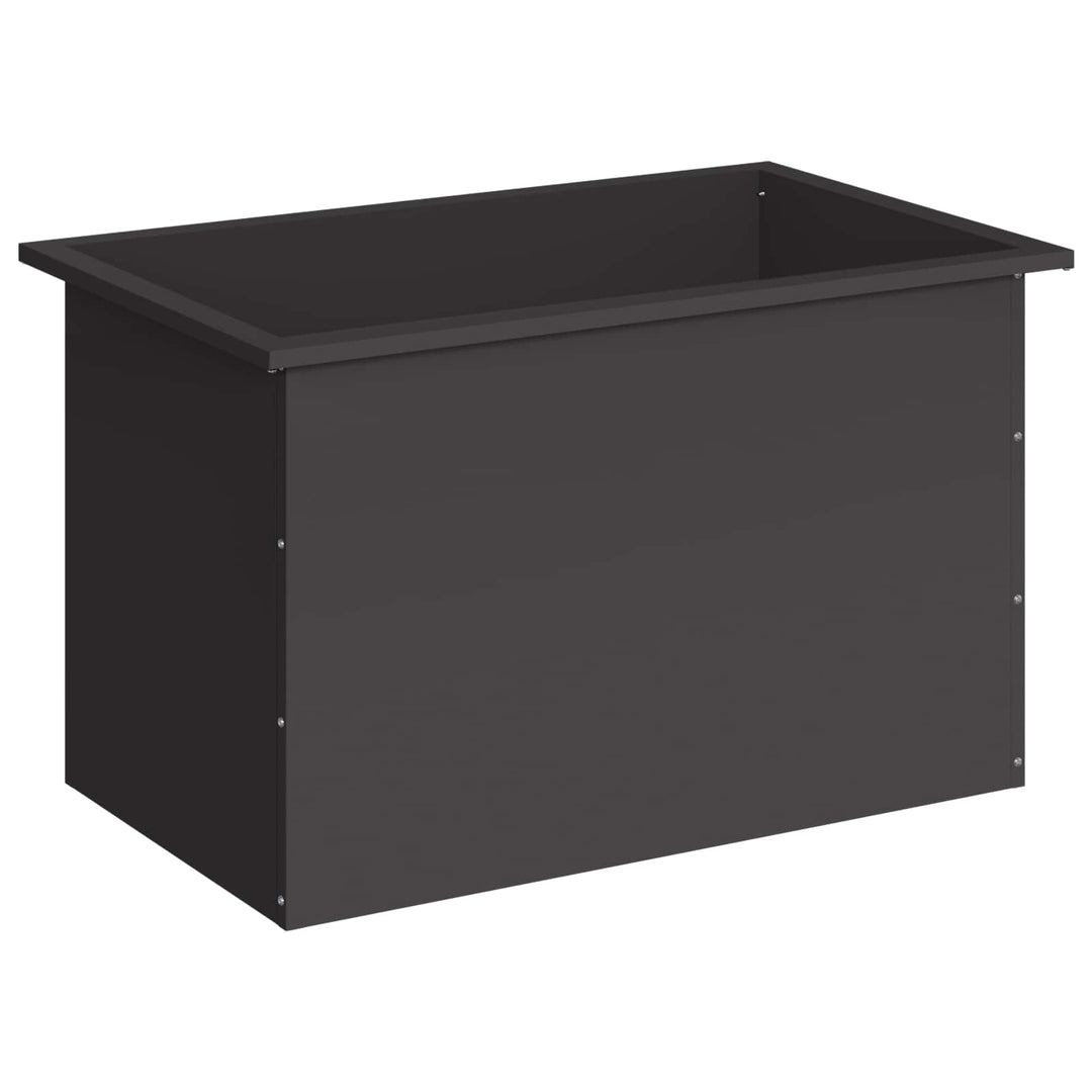 Plantekasse med LED Sort 50 x 80 x 48 cm Stål