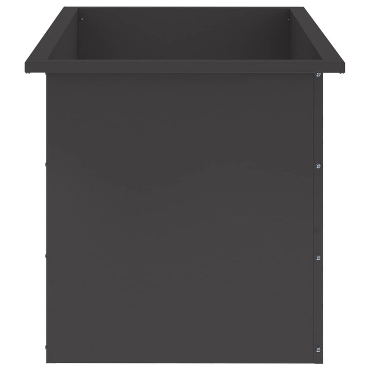 Plantekasse med LED Sort 50 x 80 x 48 cm Stål
