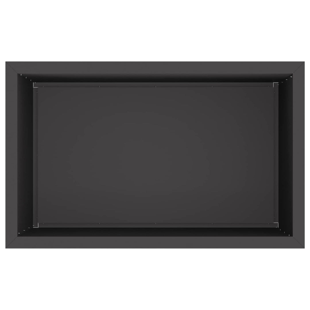 Plantekasse med LED Sort 50 x 80 x 48 cm Stål