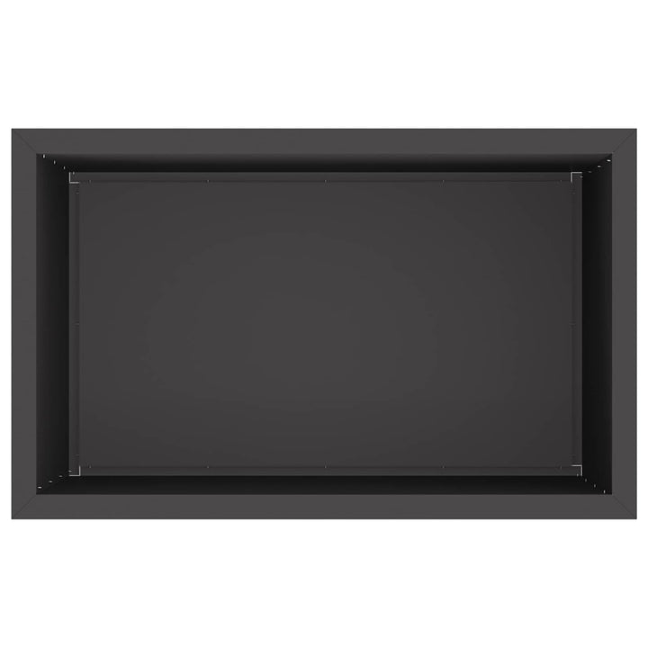 Plantekasse med LED Sort 50 x 80 x 48 cm Stål