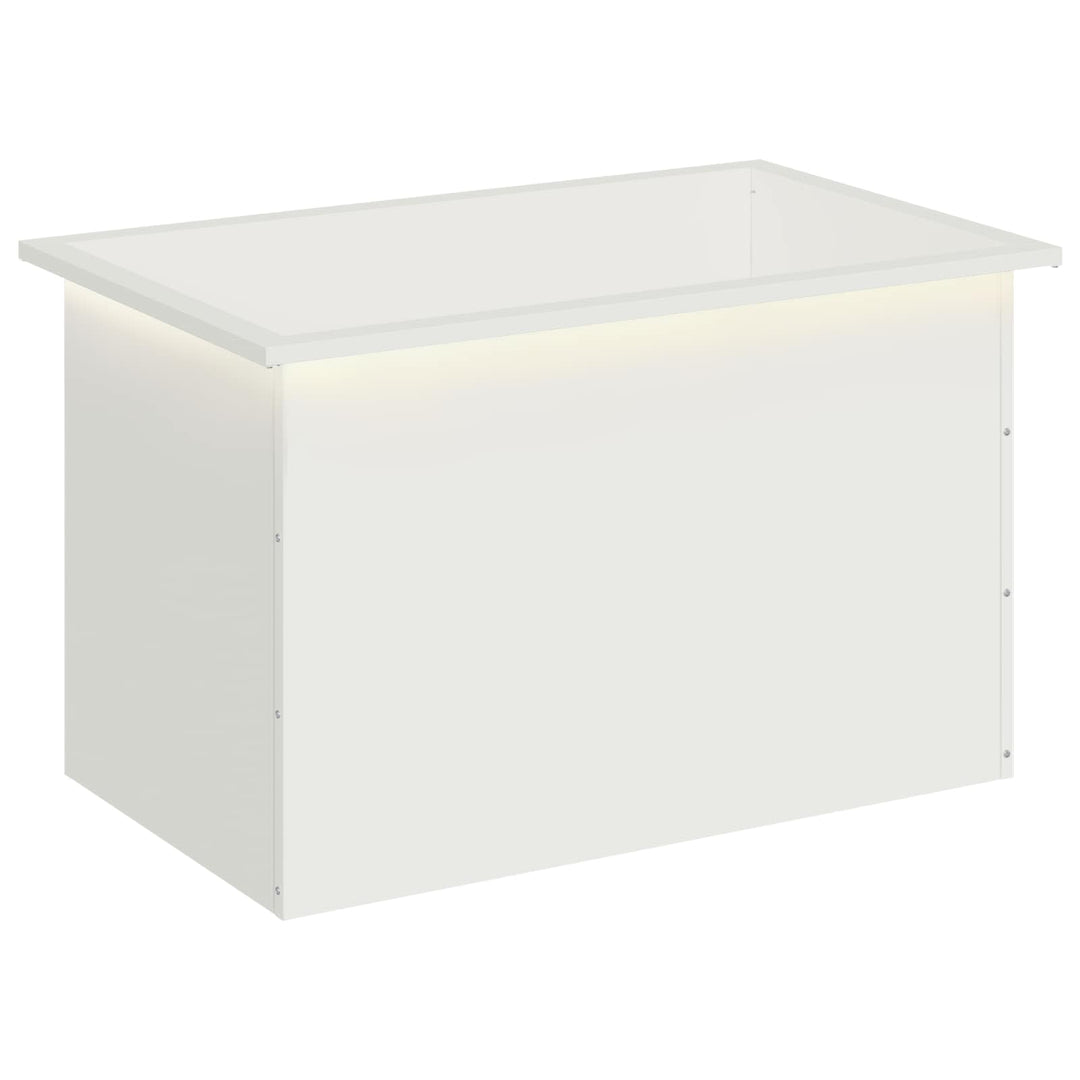 Plantekasse med LED Hvid 50 × 80 × 48 cm Stål