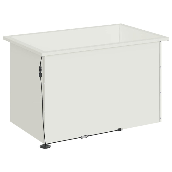 Plantekasse med LED Hvid 50 × 80 × 48 cm Stål