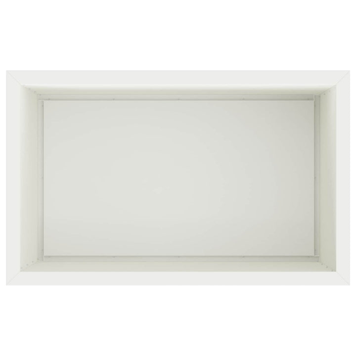 Plantekasse med LED Hvid 50 × 80 × 48 cm Stål