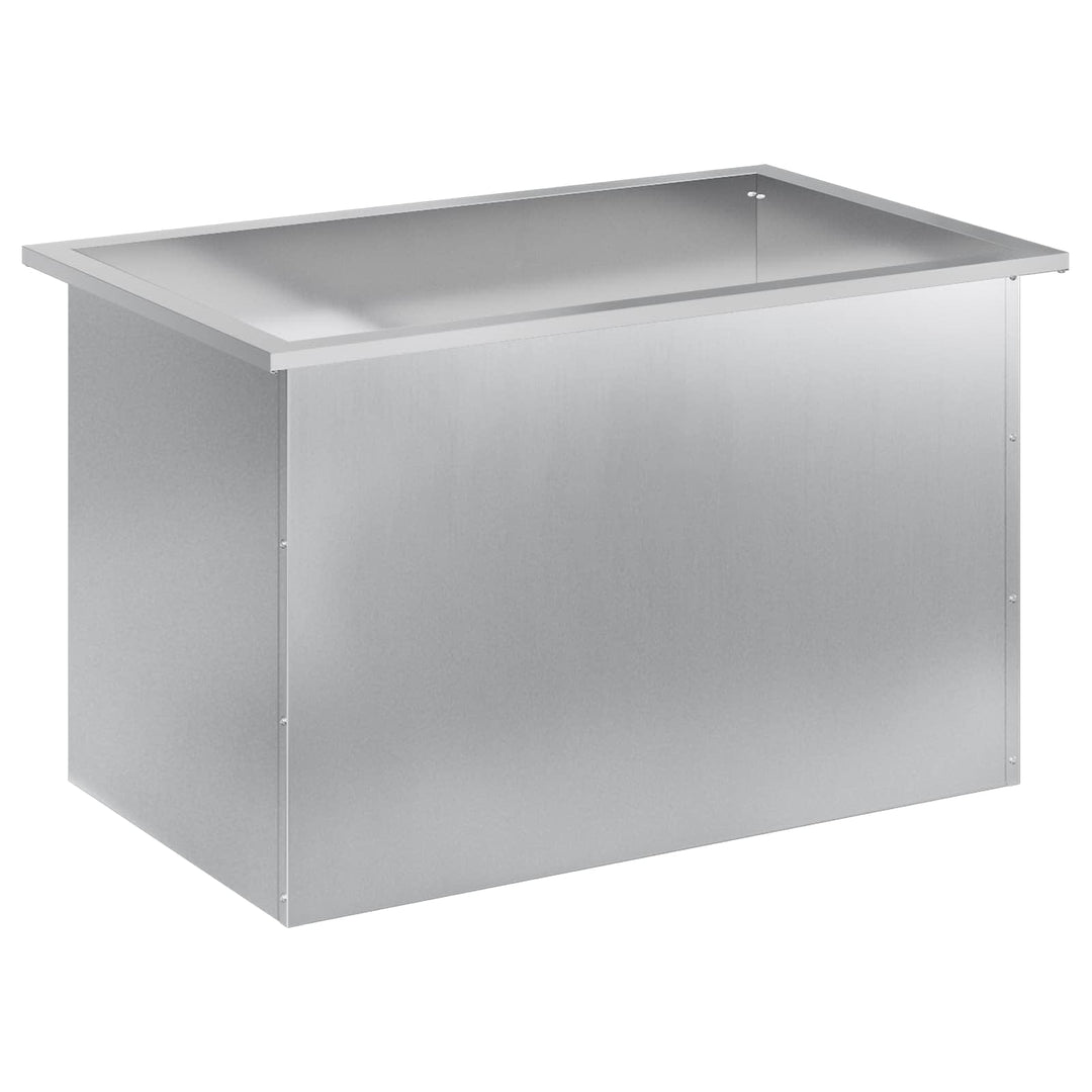 Plantekasse med LED Sølv 50 x 80 x 48 cm Galvaniseret stål