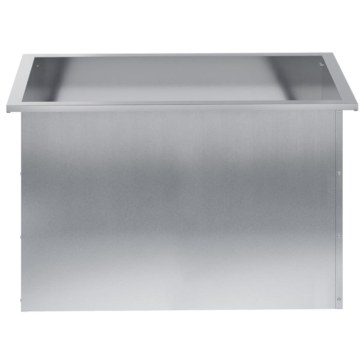 Plantekasse med LED Sølv 50 x 80 x 48 cm Galvaniseret stål