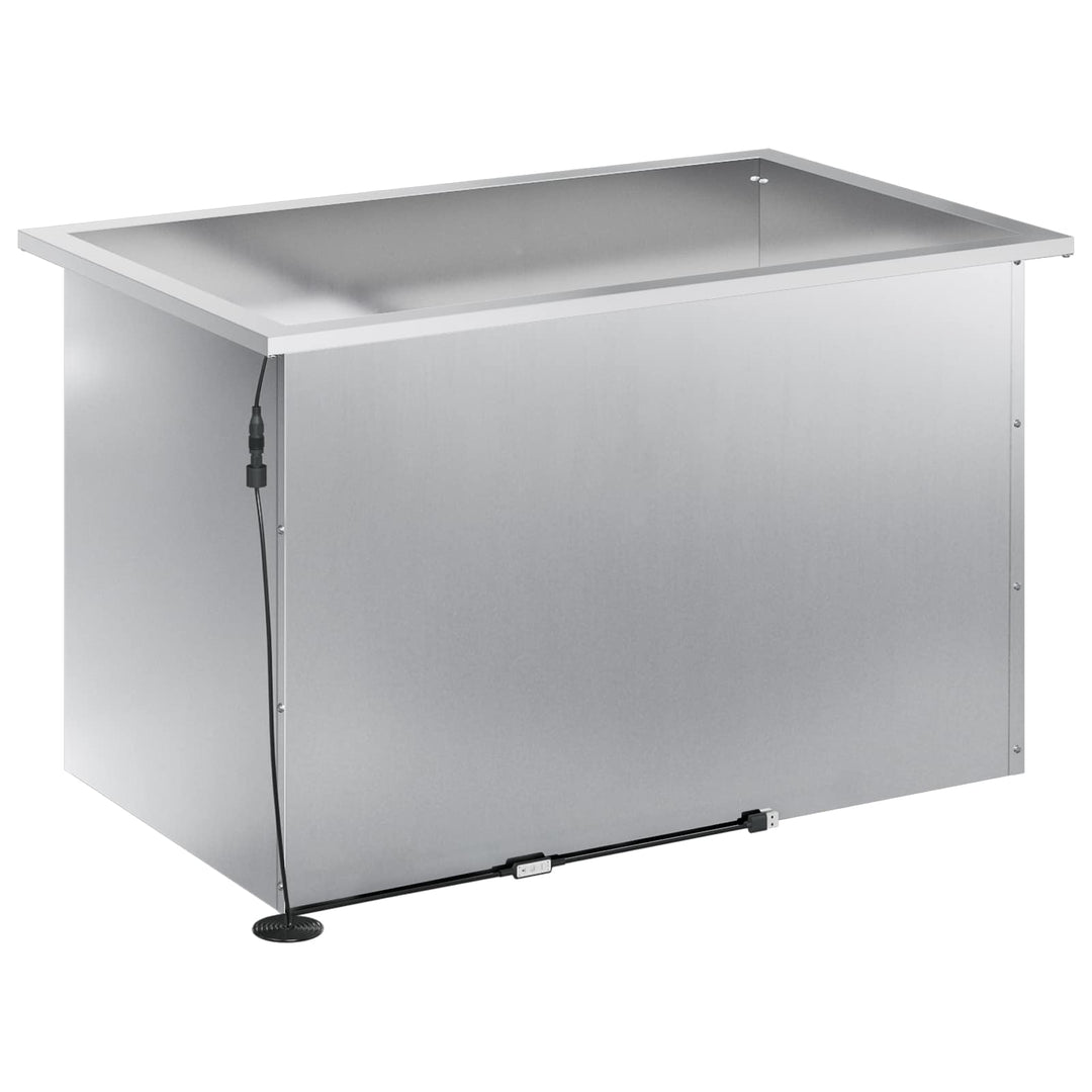 Plantekasse med LED 2 stk. Sølv 50 x 80 x 48 cm