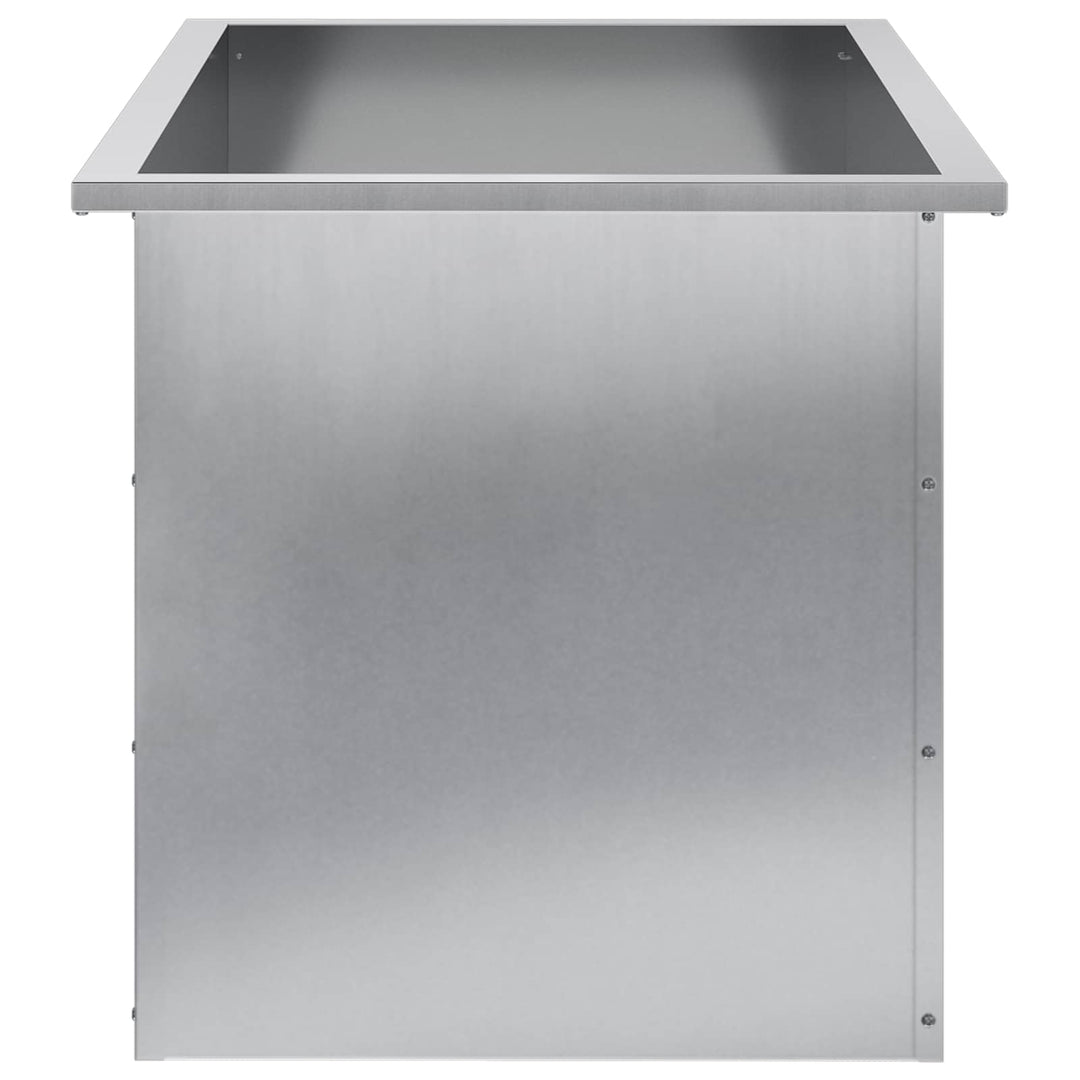 Plantekasse med LED 2 stk. Sølv 50 x 80 x 48 cm