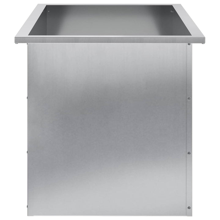 Plantekasse med LED 2 stk. Sølv 50 x 80 x 48 cm