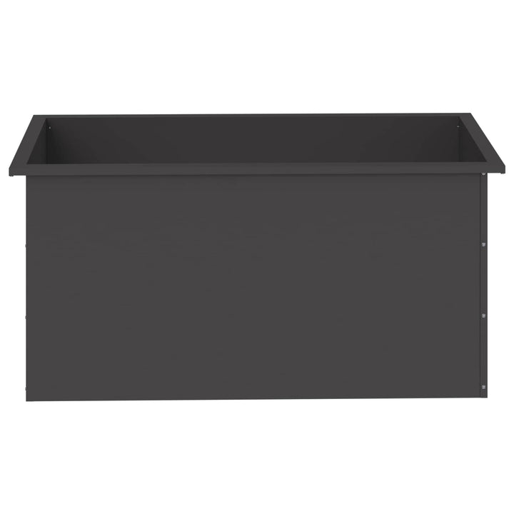 Plantekasse med LED Sort 50 x 100 x 48 cm Stål