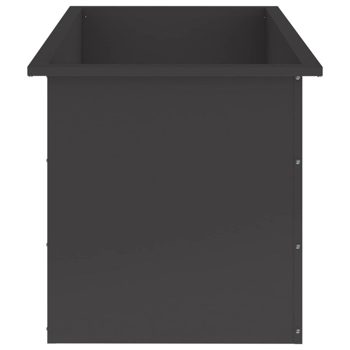 Plantekasse med LED Sort 50 x 100 x 48 cm Stål