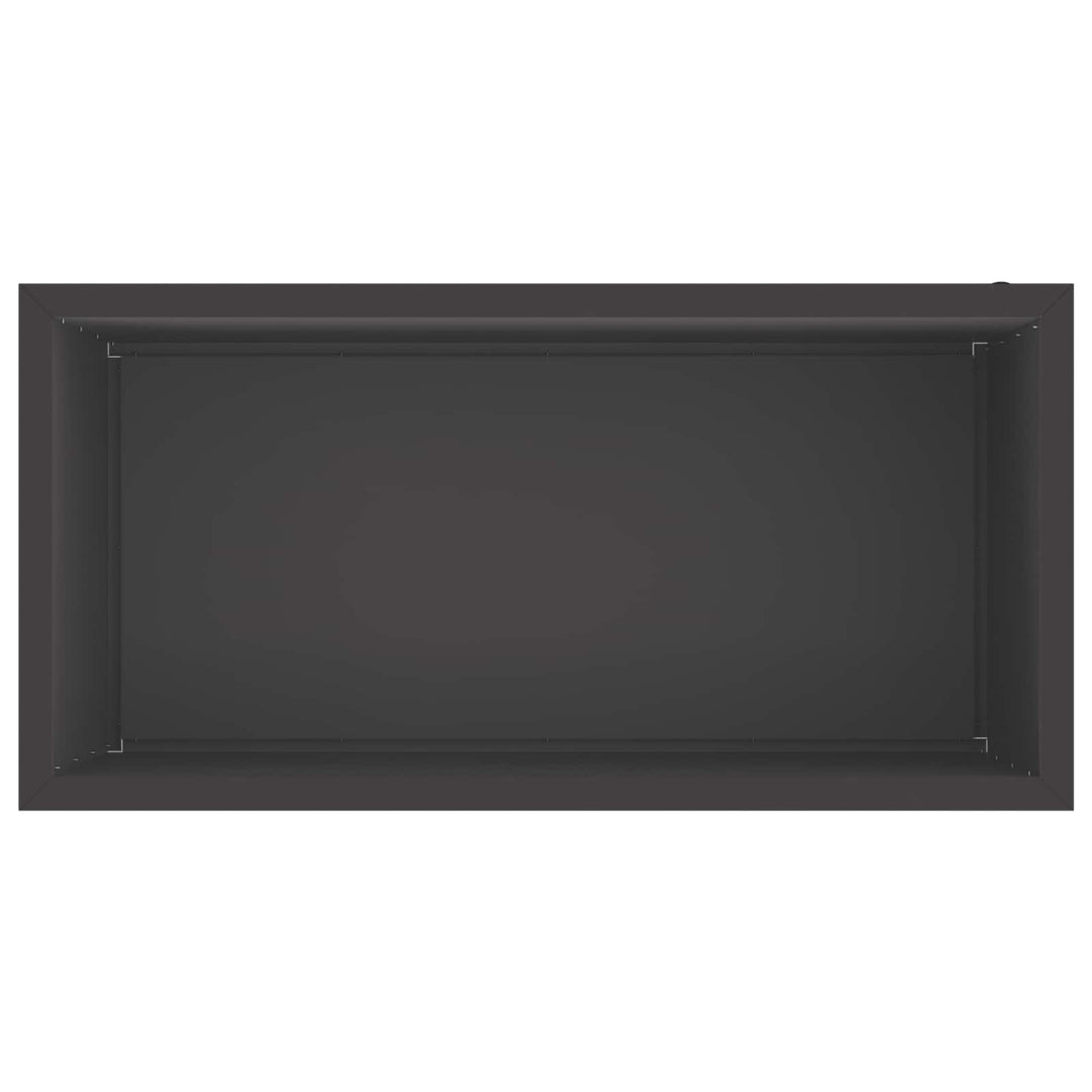 Plantekasse med LED Sort 50 x 100 x 48 cm Stål