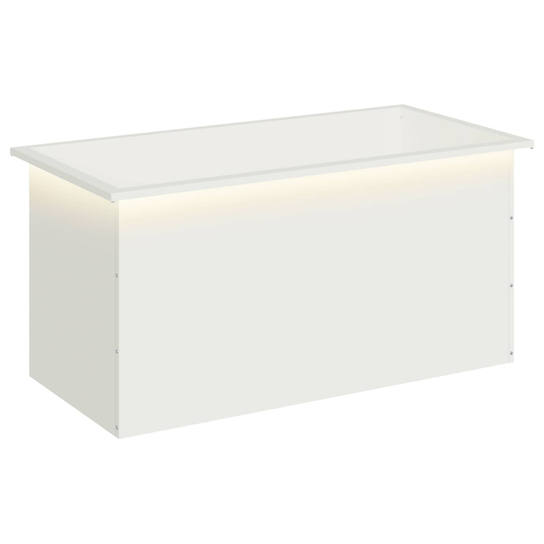 Plantekasse med LED Hvid 50 × 100 × 48 cm Stål