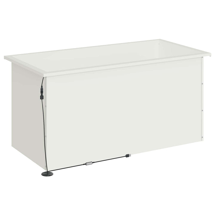 Plantekasse med LED Hvid 50 × 100 × 48 cm Stål
