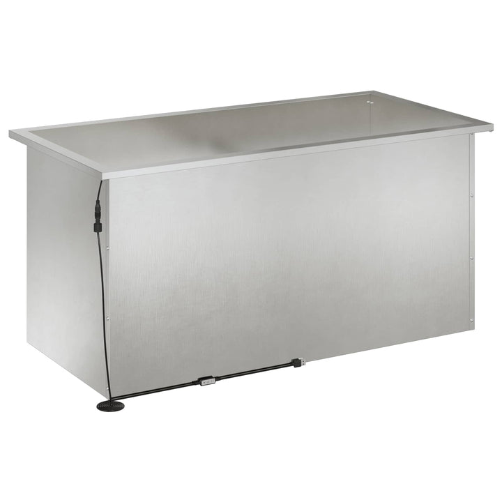 Plantekasse med LED 2 stk. Sølv 50 × 100 × 48 cm Rustfrit stål