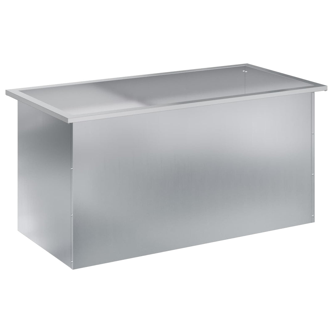Plantekasse med LED Sølv 50 x 100 x 48 cm Galvaniseret stål