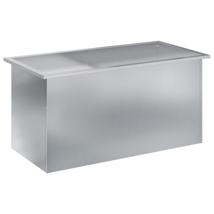 Plantekasse med LED Sølv 50 x 100 x 48 cm Galvaniseret stål