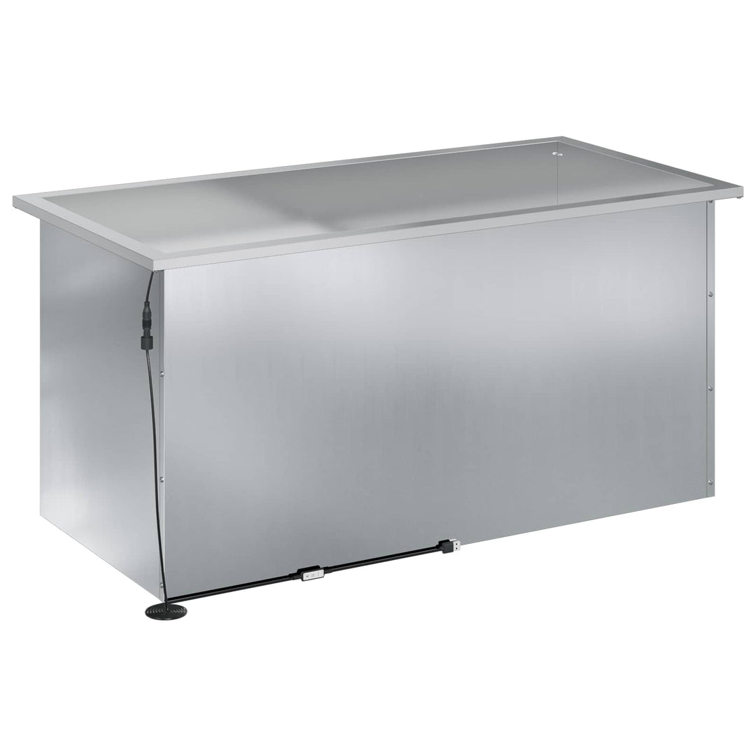Plantekasse med LED Sølv 50 x 100 x 48 cm Galvaniseret stål
