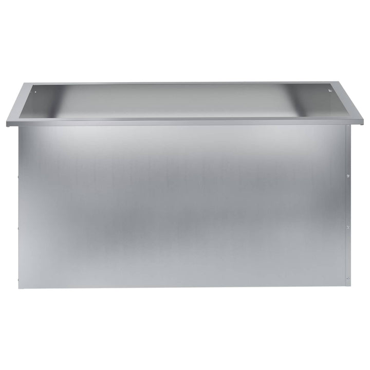 Plantekasse med LED Sølv 50 x 100 x 48 cm Galvaniseret stål