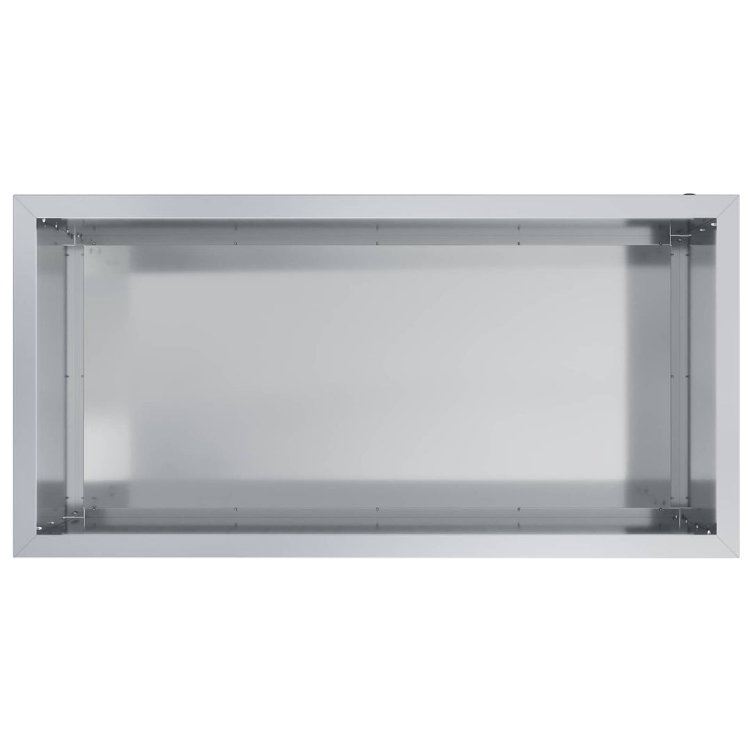 Plantekasse med LED Sølv 50 x 100 x 48 cm Galvaniseret stål