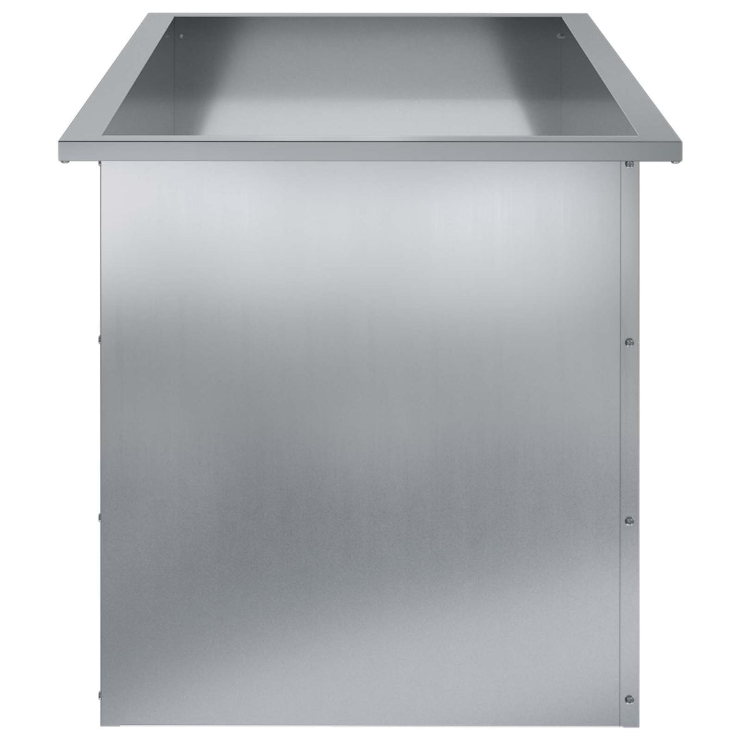 Plantekasse med LED 2 stk. Sølv 50 x 100 x 48 cm
