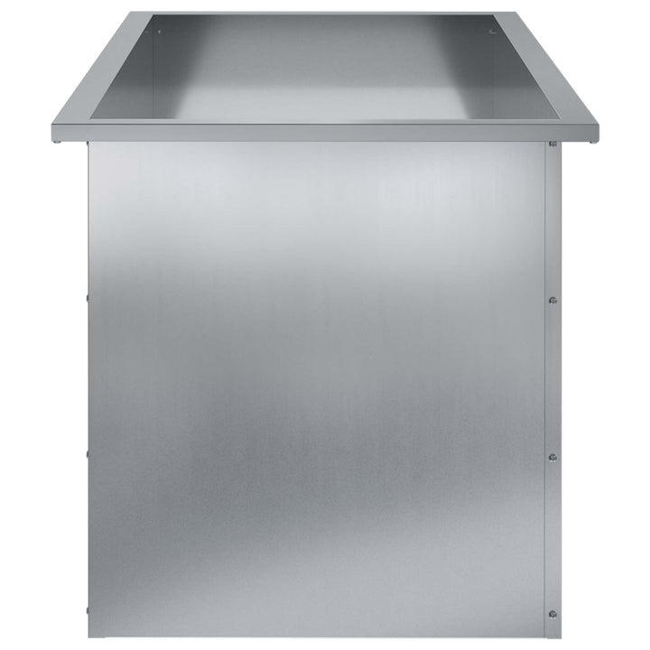 Plantekasse med LED 2 stk. Sølv 50 x 100 x 48 cm