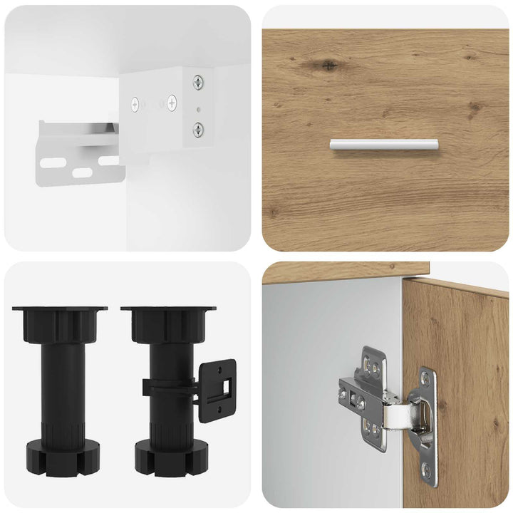 Køkken enhed Lyon 8 pcs Artisan-eg Konstrueret træ
