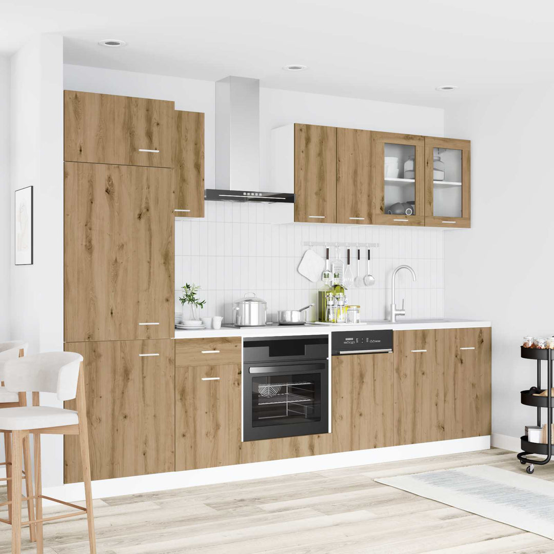 Køkken enhed Lyon 8 pcs Artisan-eg Konstrueret træ