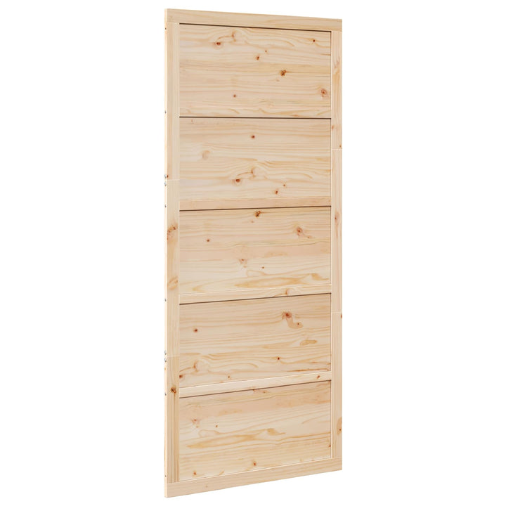 Ladedør Naturfarvet 100 x 2,5 x 208 cm Massivt fyrretræ