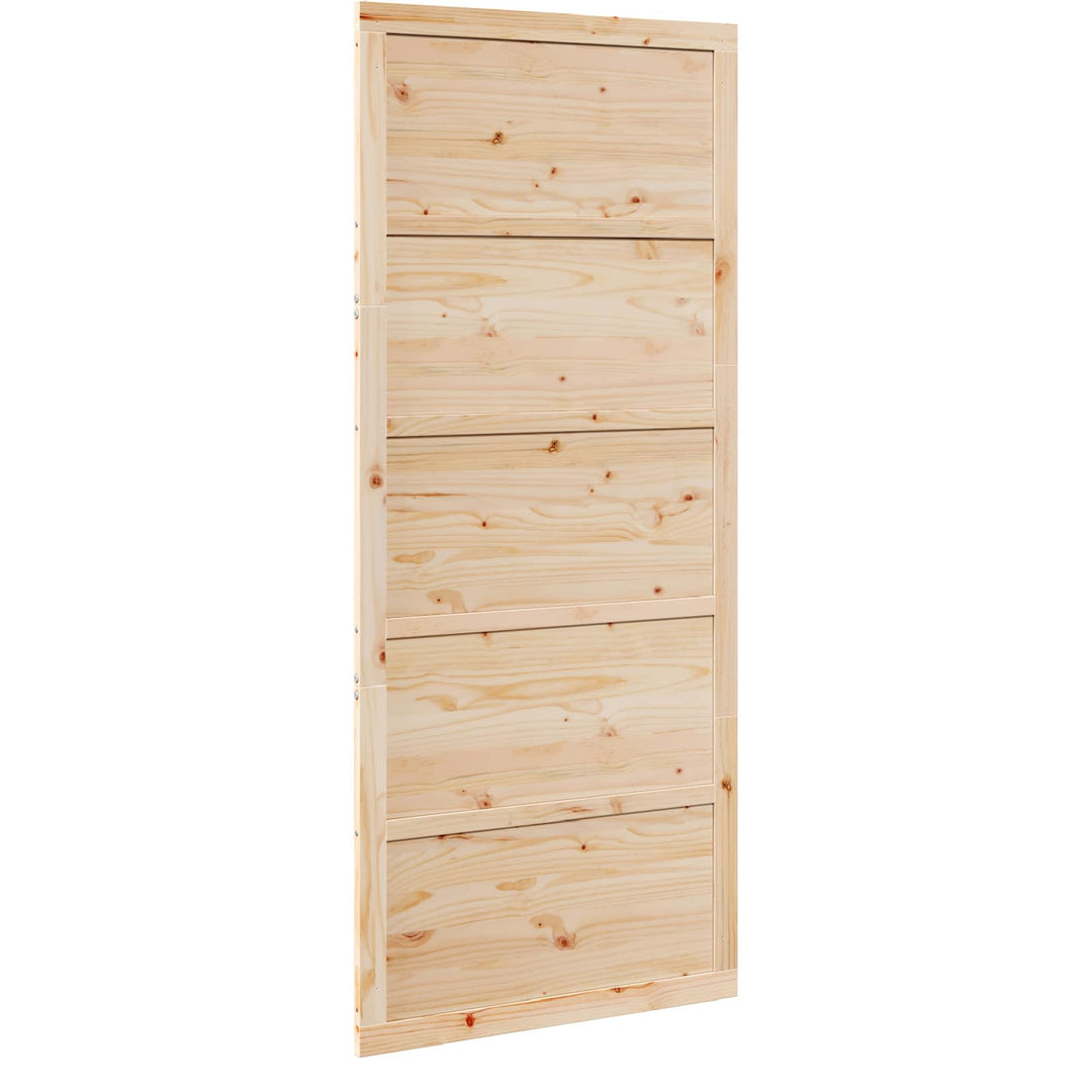 Ladedør Naturfarvet 100 x 2,5 x 208 cm Massivt fyrretræ