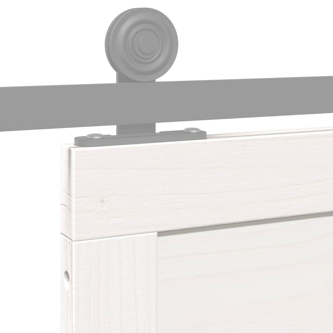 Ladedør Hvid 100 x 2,5 x 208 cm Massivt fyrretræ
