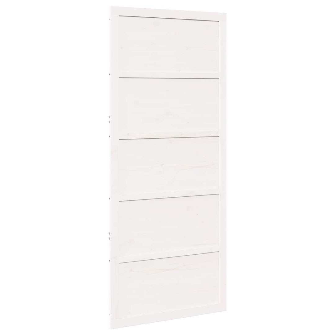 Ladedør Hvid 100 x 2,5 x 208 cm Massivt fyrretræ