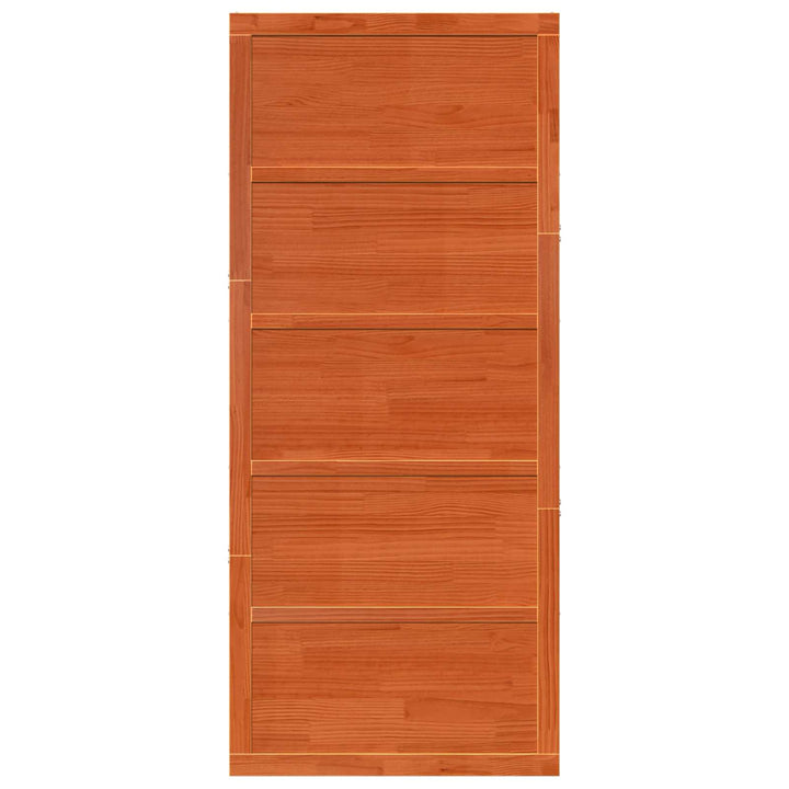 Ladedør Voksbrun 100 x 2,5 x 208 cm Massivt fyrretræ