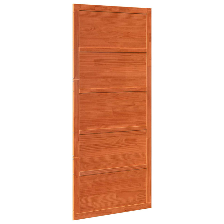 Ladedør Voksbrun 90 x 2,5 x 208 cm Massivt fyrretræ