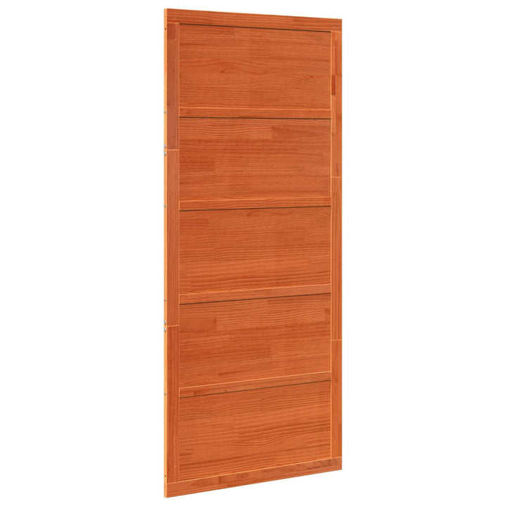 Ladedør Voksbrun 80 x 2,5 x 208 cm Massivt fyrretræ