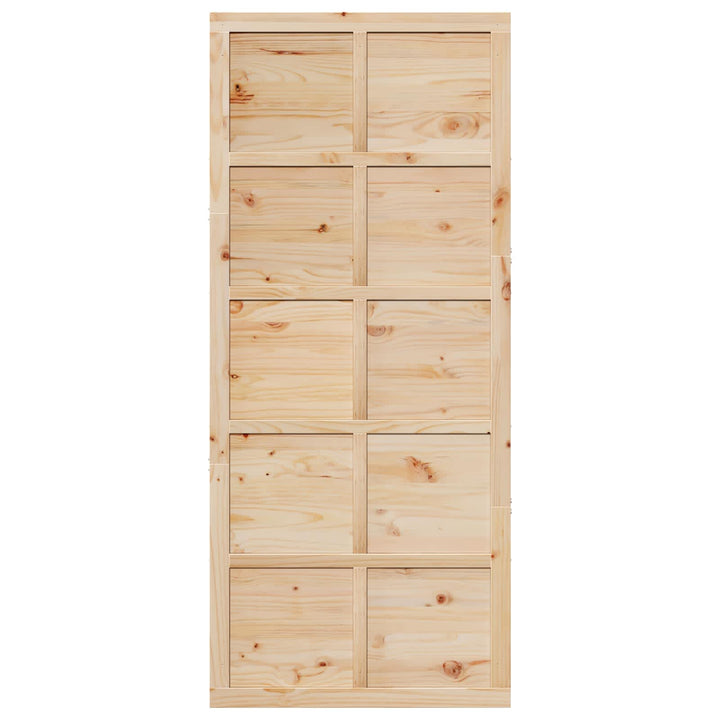 Ladedør Naturfarvet 100 x 2,5 x 208 cm Massivt fyrretræ
